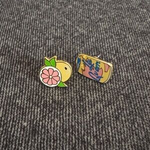 La Queen La Croix & Grapefruit Citrus Earring Set